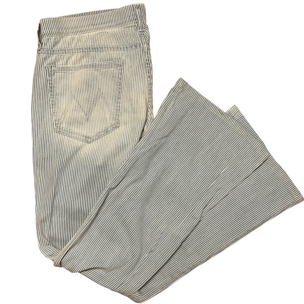 MOTHER The Cruiser On The Road Light Lightweight Flared Striped Denim 32